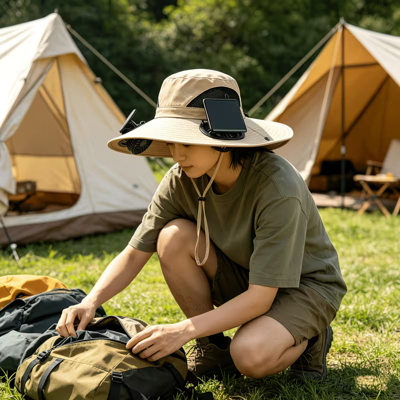 Chapeau Ventilé Solaire Fraîcheur Anti-UV pour le Plein Air
